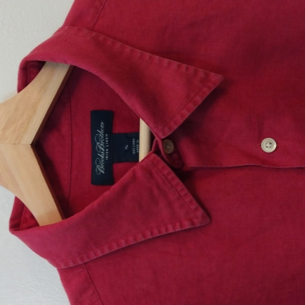 Brooks Brothers  Red XL Irish Linen Shirt